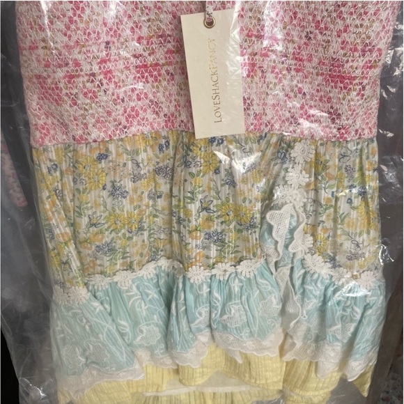 LoveShackFancy Cambria Iconic Halter Mini Dress Fruity Punch Colorblock XXL NWT - Picture 3 of 9